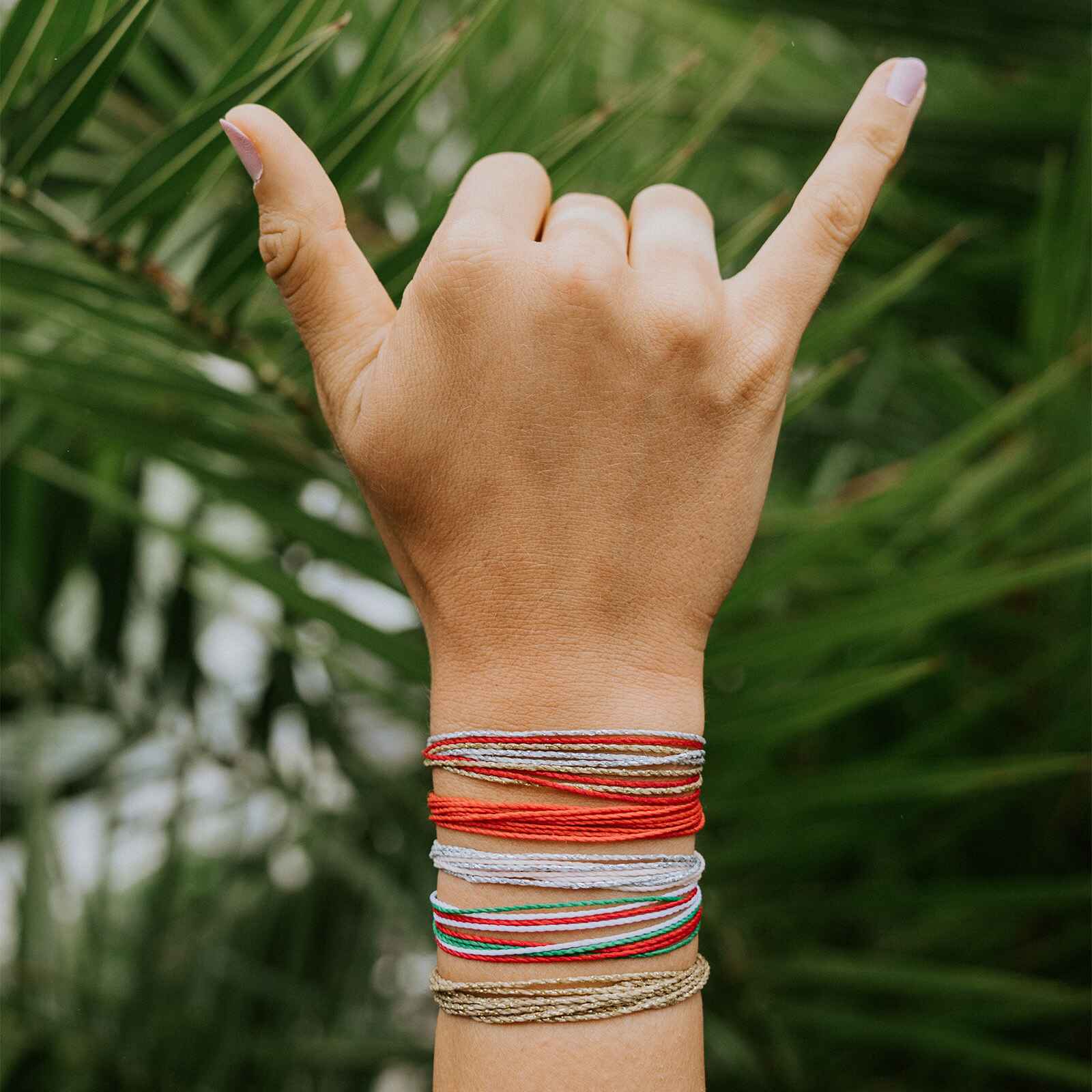 Red Green & White Bracelet