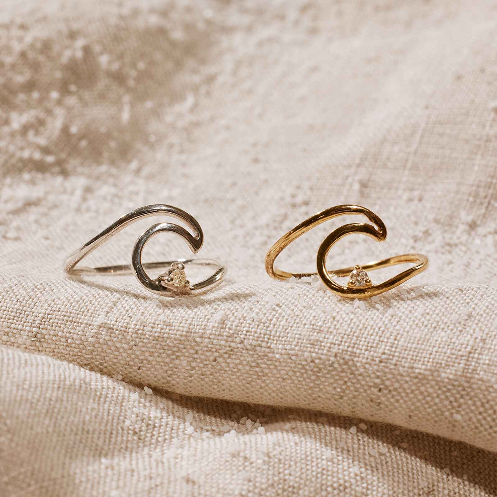 Diamond Wave Ring