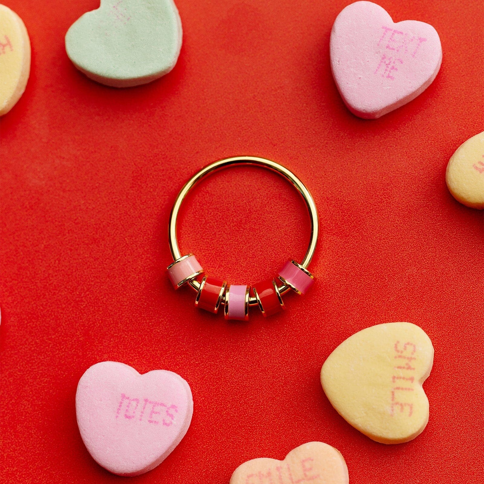 Enamel Bead Fidget Ring