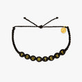 Black Alphabet Bead Bracelet