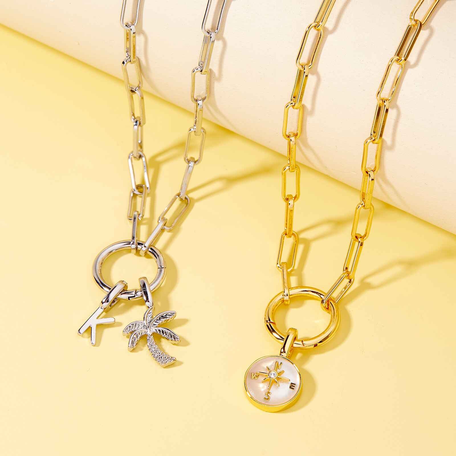 Harper Round Charm Chain Necklace