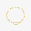 Harper Oval Charm Chain Bracelet
