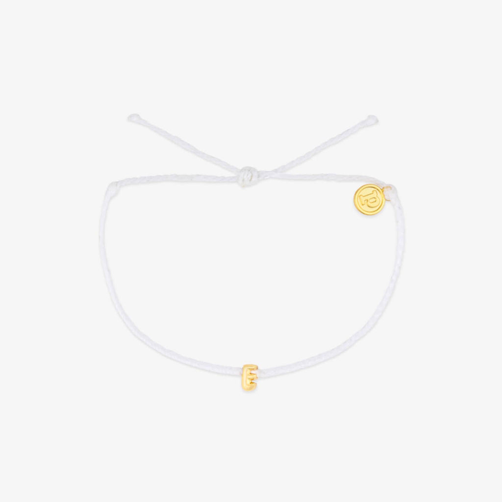 White Alphabet Bubble Charm Bracelet