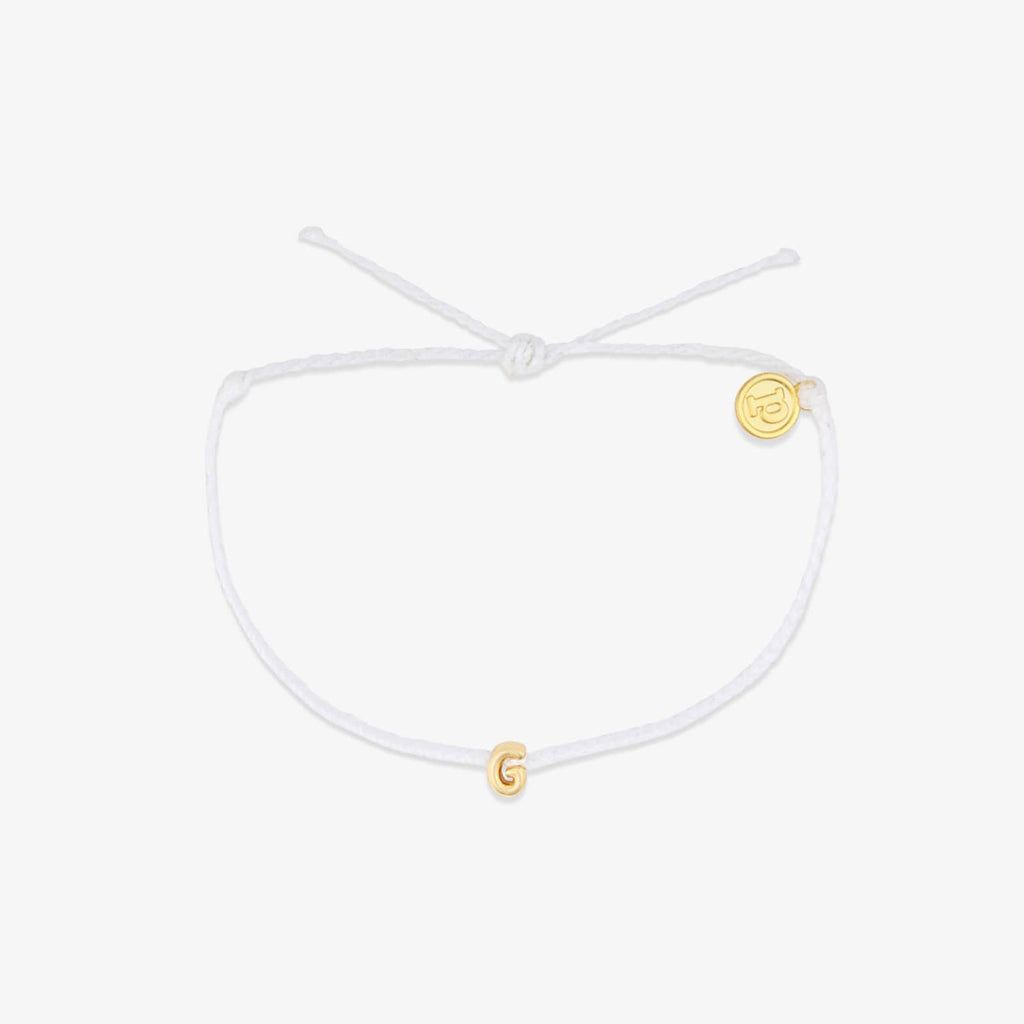 White Alphabet Bubble Charm Bracelet