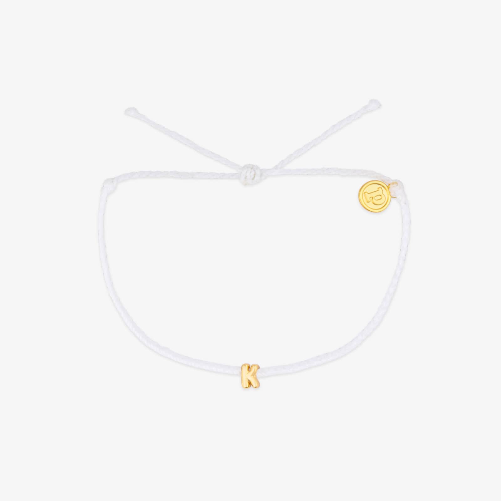 White Alphabet Bubble Charm Bracelet