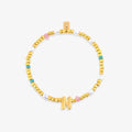 Initial Pearl & Seed Bead Stretch Bracelet