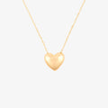 Puffy Heart Bead Pendant Necklace