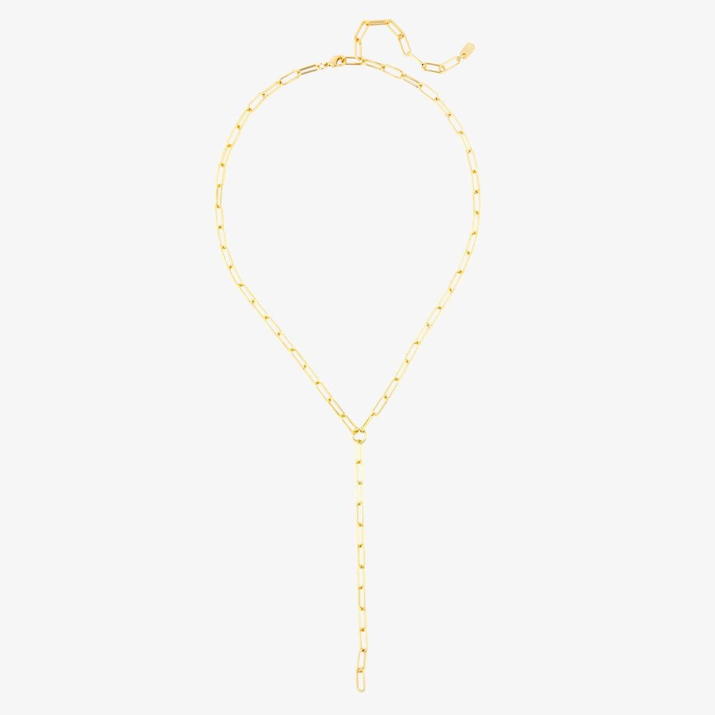 Paperclip Chain Lariat Necklace