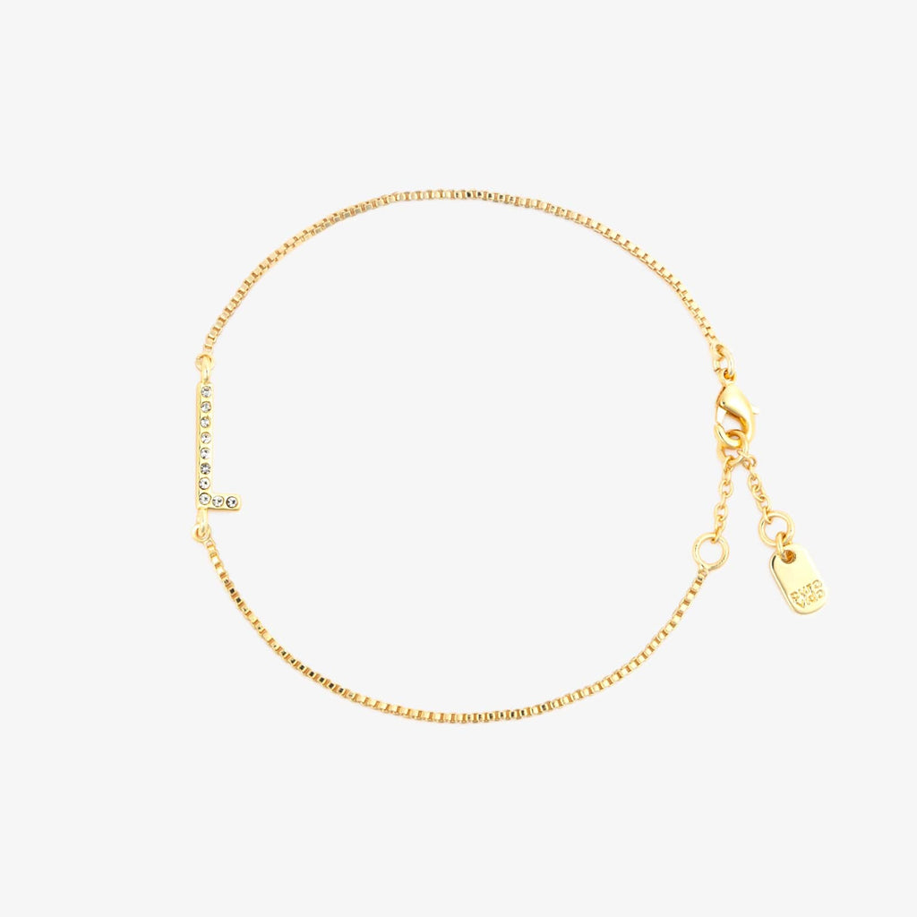 Pavé Initial Chain Bracelet