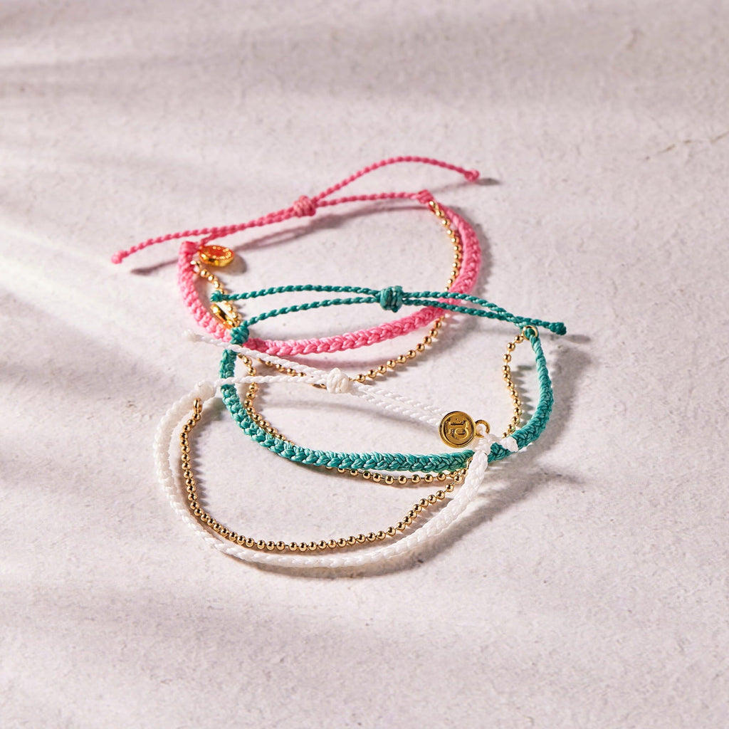 Petite Braid And Bead Bracelet
