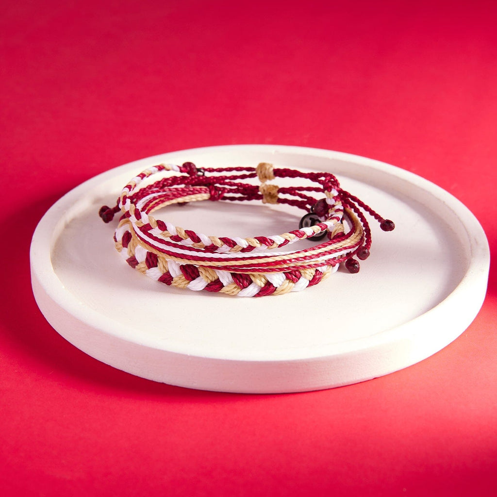 Maroon Tan & White Collection