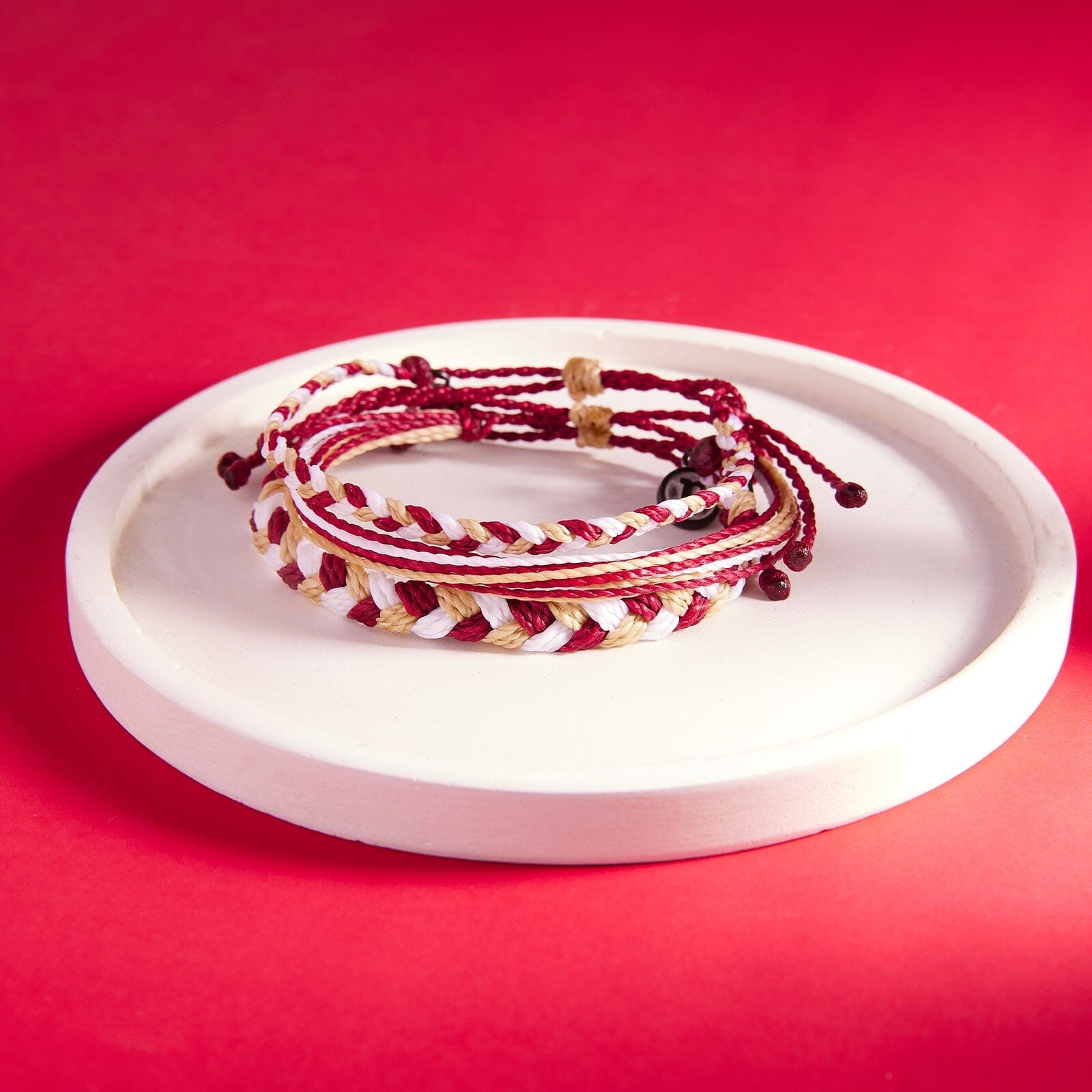 Maroon Tan & White Collection